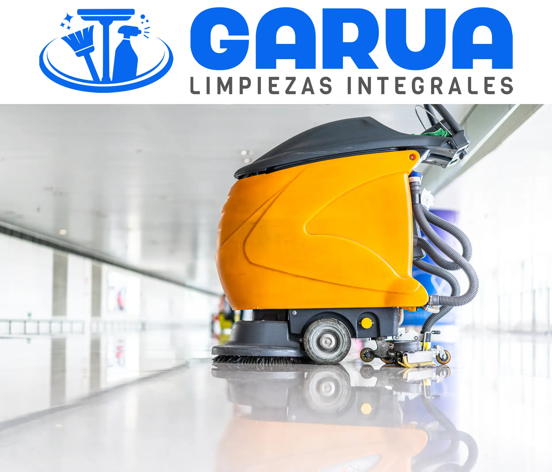 Logo GARUA + Maquina limpieza